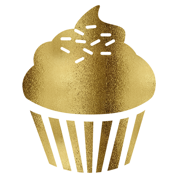 ST Brand Cupcake icon_Gold Foil